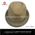 2015 new designer fedora hats pattern paper straw hats factory power supply